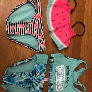 Two justice bikini swimsuits girls 7 run